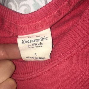 Abercrombie & Fitch Red Crewneck Sweater